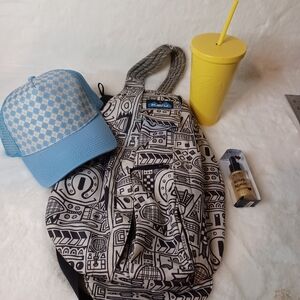 Vans Black and Blue Graphic Backpack